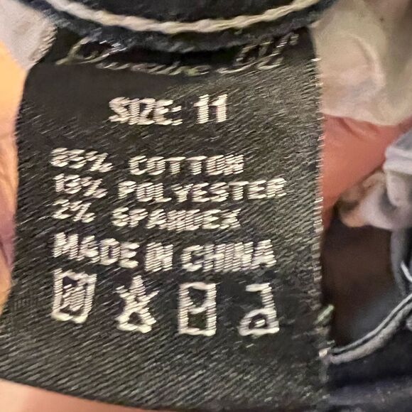 Twelve K denim jeans rhinestone low rise bootcut size 11 - Picture 8 of 8